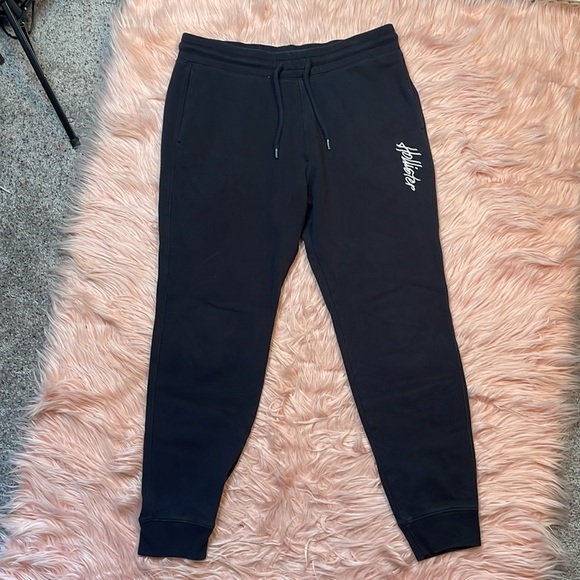 Hollister Faded Black Drawstring Joggers Size Large - Picture 3 of 7